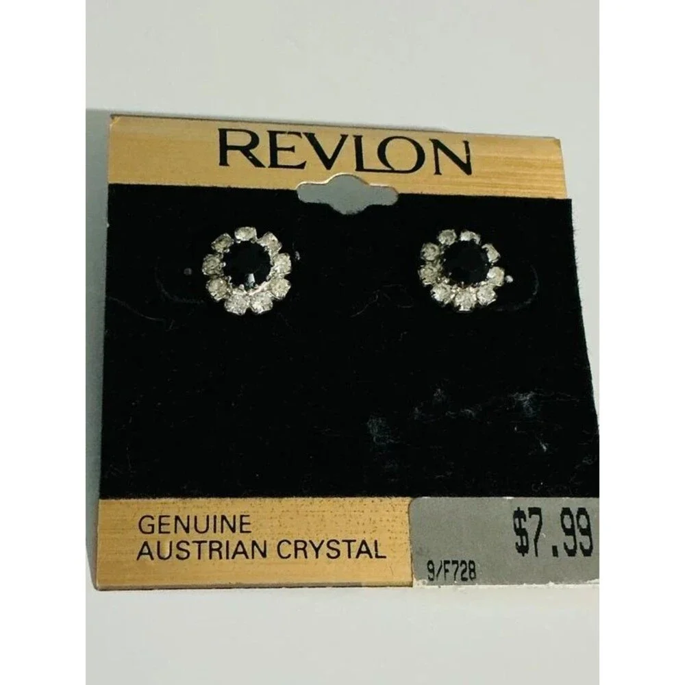 Vintage revlon earrings Austrian crystal